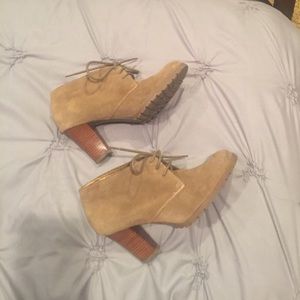 Audrey Brooke lace up booties